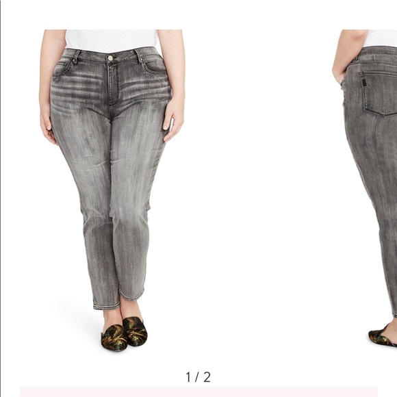 RACHEL Rachel Roy Denim - Rachel Roy | Grey Curvy Icon Skinny Jeans Size 20W